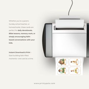 100 cartes-éclair sur les personnages bibliques : Éducation chrétienne pour les enfants. Ressources imprimables pour l’instruction à domicile. image 7