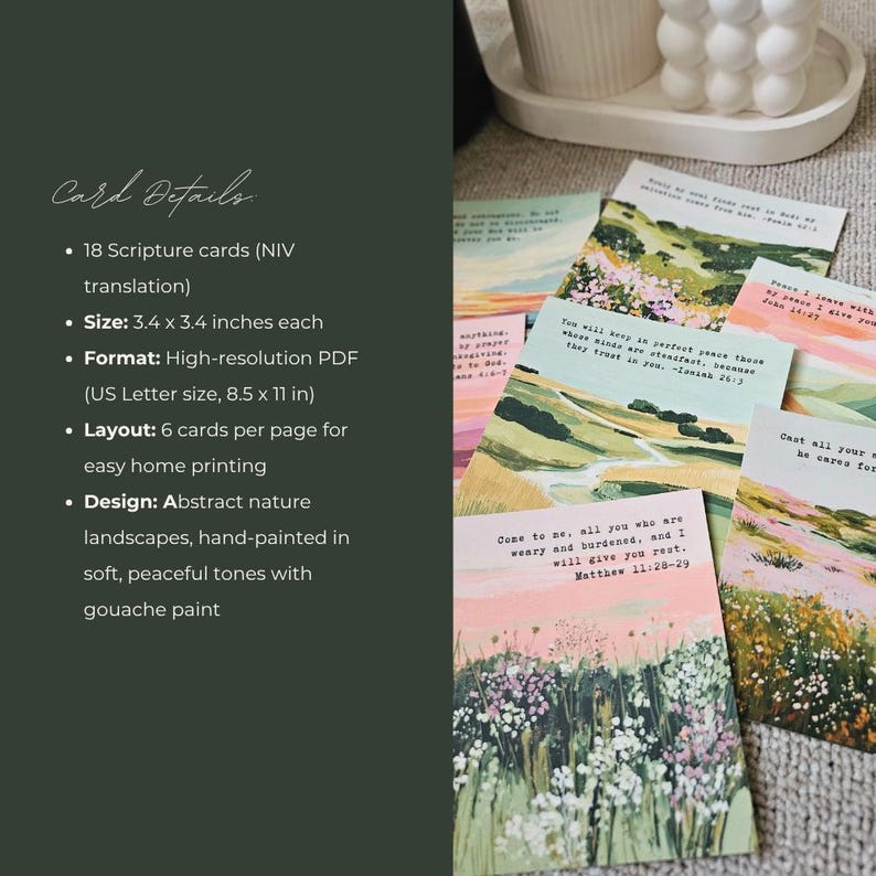 Be Still Scripture Cards | Christian Printable US Letter & A4 | Bible ...