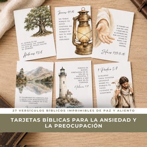Tarjetas Bíblicas para la Ansiedad y la Preocupación / 27 carte delle Scritture spagnole