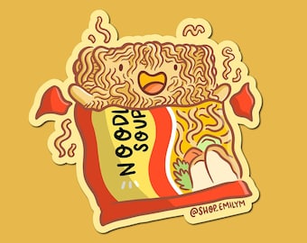Instant Ramen Sticker| Weatherproof Vinyl Sticker| Kawaii food Sticker| Cute ramen sticker | packaged ramen sticker | ramen noodles sticker