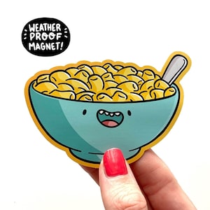 Mac & Cheese Magnet | Waterproof Vinyl Magnet| Cheese Magnet |Kawaii Style Magnet| Cute Food Art| Noodles Magnet| Macaroni and Cheese Magnet