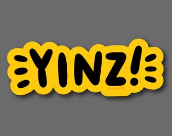Adesivo Yinz / Adesivo in vinile resistente alle intemperie / Adesivo carino di Pittsburgh / Adesivo Pittsburgher / Adesivo Pittsburghese / Adesivo Yinzer giallo