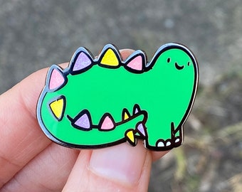 GLITTER Stegosaurus Hard Enamel Pin | Cute Dinosaur Pin | Kawaii Enamel Pin | Dinosaur Accessories | Stegosaurus Enamel Pin | Glitter Pins