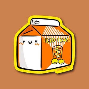 Tea Carton Sticker| Weatherproof Vinyl Sticker| Kawaii Sticker | iced tea sticker| carton of tea sticker| sweet tea sticker | pittsburgh tea