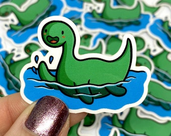 Loch Ness Monster Mini Sticker | Cryptids Aufkleber | Fabelwesen | Mini-Nessie-Aufkleber | Cryptid Aufkleber | Kawaii Loch Ness Aufkleber