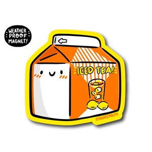 Iced Tea Carton Magnet | Vinyl Magnet | Die Cut Magnet | Kawaii Drinks magnet | iced tea magnet | sweet tea magnet | cute pittsburgh magnet