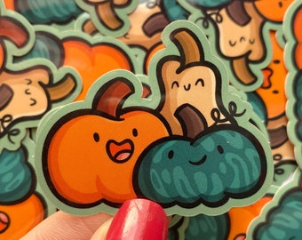 Gourds Mini Sticker | Vinyl Sticker | Waterproof Sticker | Kawaii Fall Sticker | Pumpkin Sticker | Water Bottle Stickers | Cute Squash Art