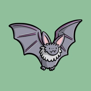 Vampire Bat Vinyl Sticker | Cute Gray Bat Sticker | Flying Bat | Halloween Decorations | Kawaii Animal Sticker | Waterproof Bat Stickers