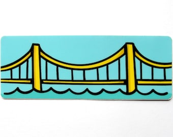 Adesivo Pittsburgh Bridge / Adesivo in vinile / Adesivo impermeabile / Adesivo Yinzer / Adesivo bottiglia d'acqua / Adesivo per auto / Regalo Yinzer / PGH