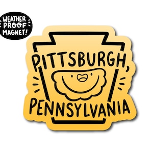 Keystone Pierogi Magnet | Pennsylvania Keystone Magnet | Waterproof Vinyl Car Magnet | Kawaii Magnet | Yinzer magnet | Pittsburgh Magnet