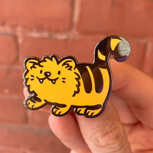 Tiny Tiger Hard Enamel Pin | Cute Orange Tiger Pin | Kawaii Enamel Pin | Tiger Accessories | Big Cat Accessories | Cute Animal Enamel PIn