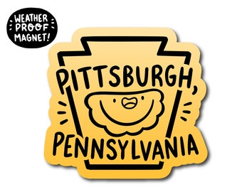 Keystone Pierogi Magnet | Pennsylvania Keystone Magnet | Waterproof Vinyl Car Magnet | Kawaii Magnet | Yinzer magnet | Pittsburgh Magnet