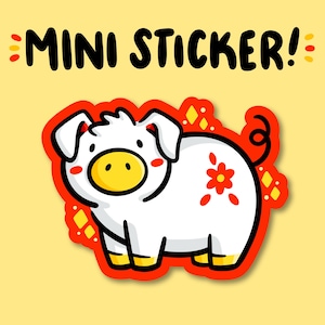 Year of the Pig Mini Sticker | cute pig Sticker | birth year sticker | zodiac animals sticker | lunar new year | chinese zodiac sticker