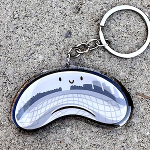 Chicago Bean Keychain | Cute Keychain | kawaii keychain | cute chicago keychain | chicago trip keychain | cute chicago gift | chicago art