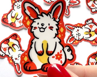 Year of the Rabbit Mini Sticker | Waterproof Sticker | rabbit zodiac sticker | zodiac animals sticker | lunar new year | chinese zodiac
