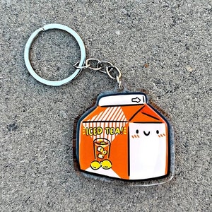 Chaveiro de chá gelado | Pingente de acrílico kawaii | Chaveiro Pittsburgh | Alimentos Pittsburgh | Chaveiro Yinzer | Caixa de chá gelado | Chá Pittsburgh