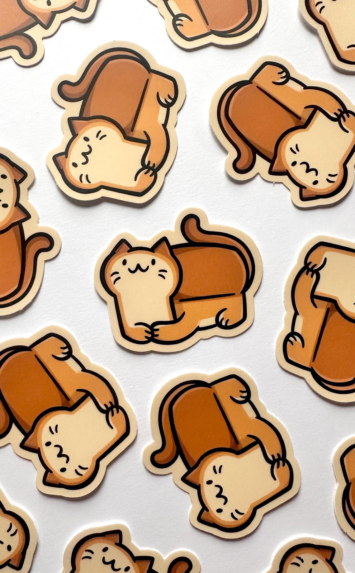 Mini Bread Cat Sticker | Cute Food Sticker | Kawaii Food Sticker | Loaf ...