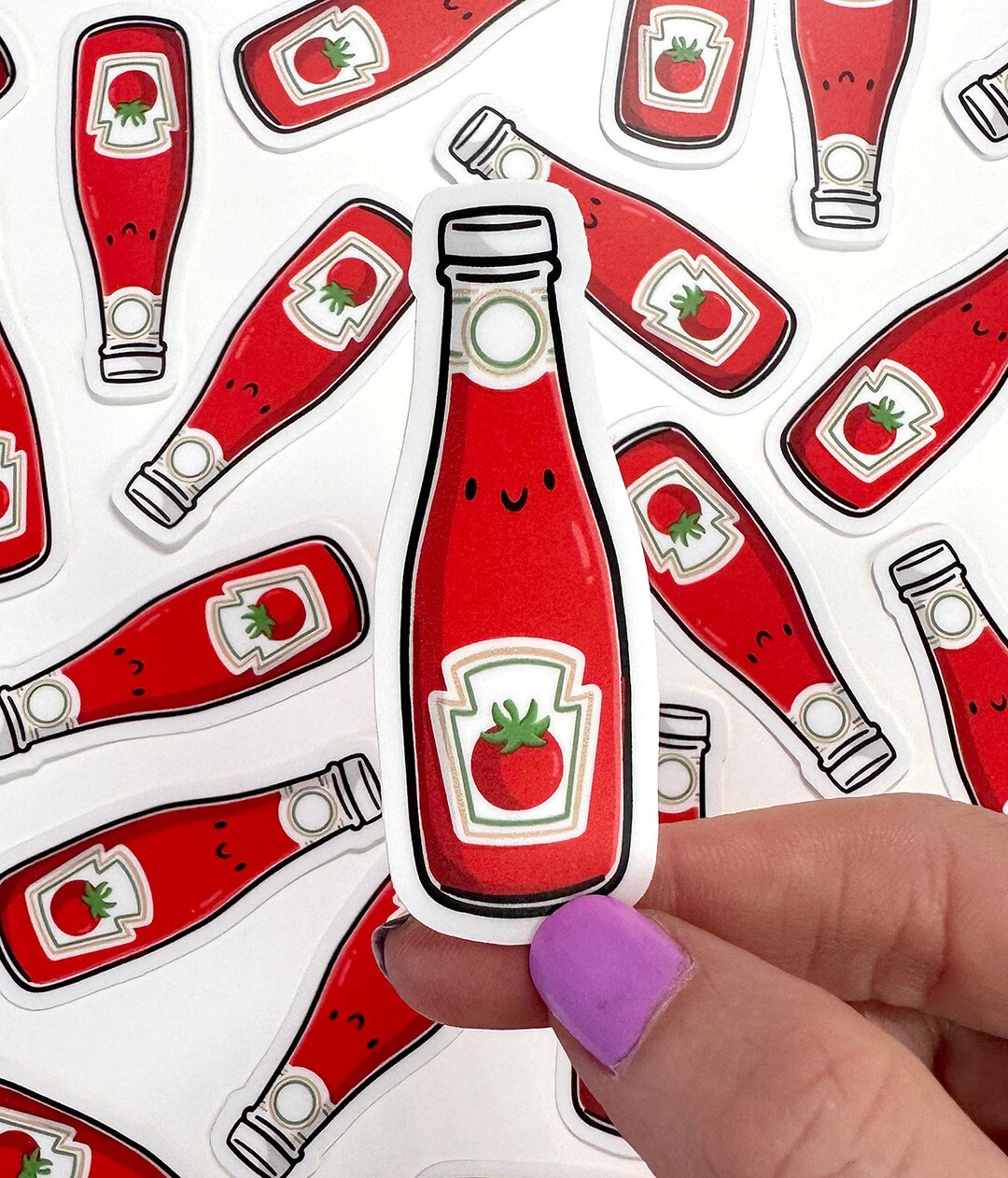 Mini Ketchup Bottle Vinyl Sticker Waterproof Phone Sticker Etsy