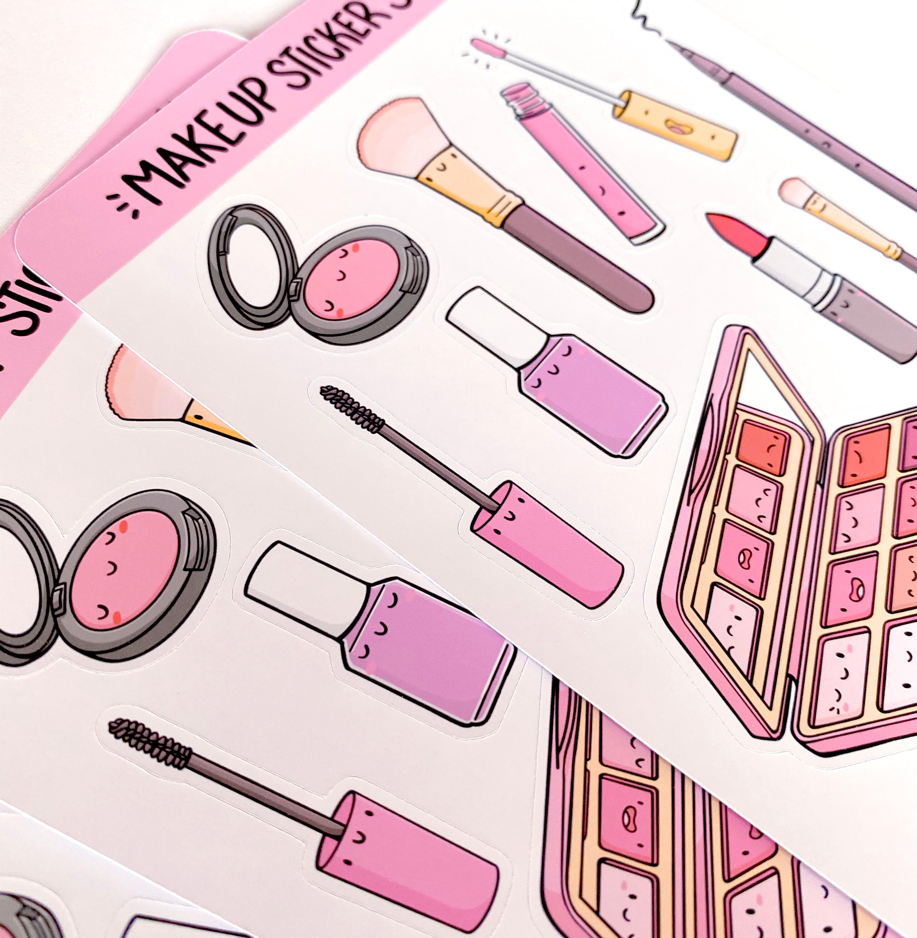 Makeup Sticker Sheet Lipstick Eyeshadow Palette Kawaii Etsy