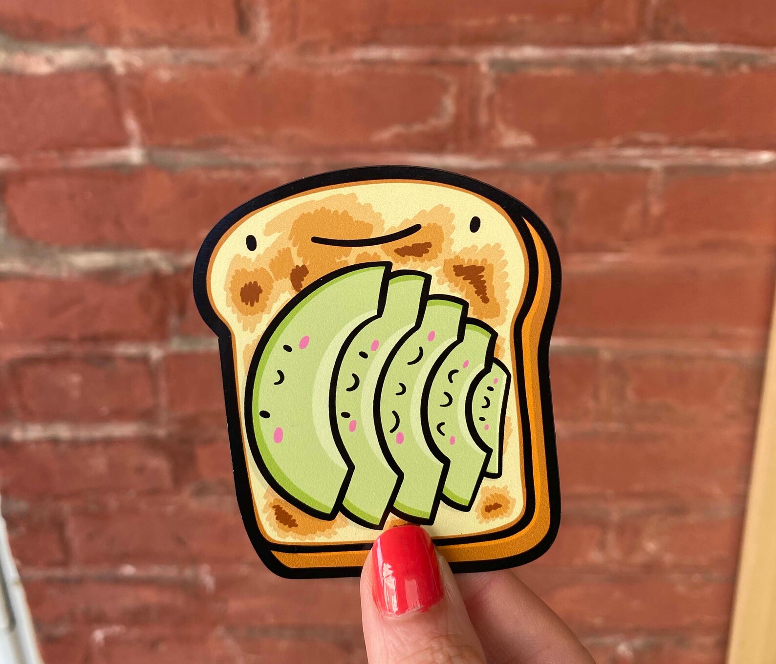 Avocado Toast Die Cut Kawaii Car Etsy