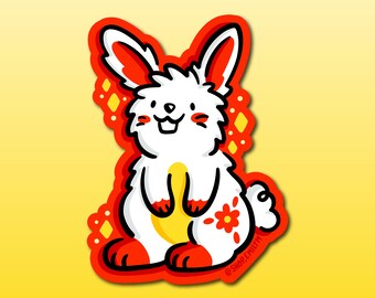 Year of the Rabbit Sticker | Waterproof Vinyl Sticker |Chinese Zodiac Sticker |Lunar New Year Sticker |Cute rabbit sticker | kawaii zodiac