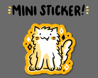 Pittsburgh Kitty Mini Sticker | Waterproof Sticker |Kawaii pittsburgh Sticker |yinzer sticker |kawaii pittsburgh sticker | white cat sticker