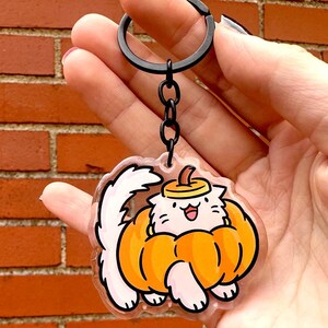 KOMPLETT SET Halloween-katter nyckelringar | Söt Halloween-nyckelring | Söt katt-nyckelring | Kawaii katt-nyckelring | bus eller godis | Kawaii Halloween bild 8
