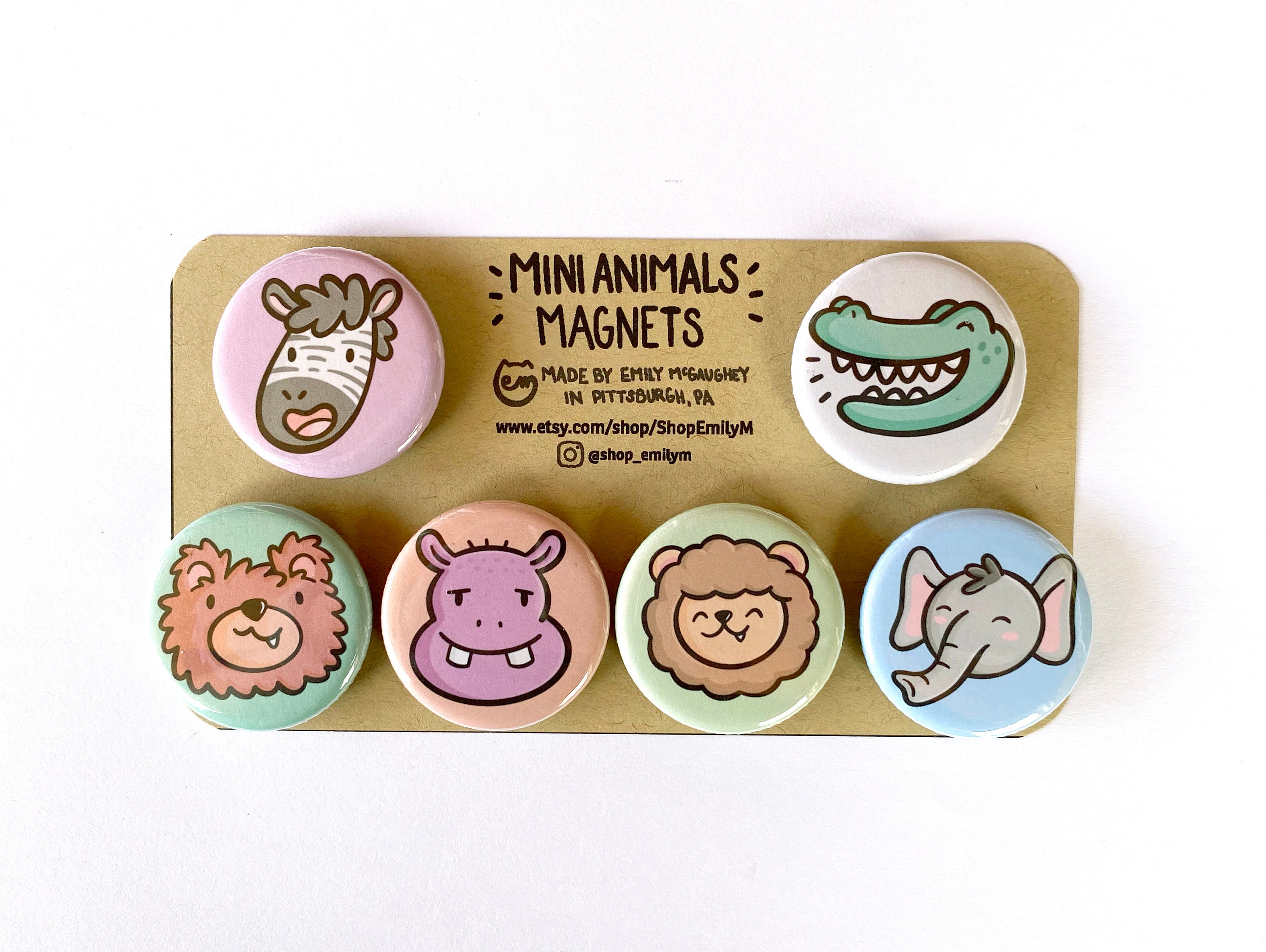 Mini Animals Magnet 6 Pack Kawaii Animal Magnets Bulk - Etsy Denmark