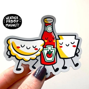 Pittsburgh Pals Magnet | Yinzer Gift | Die Cut Magnet | Pierogi Magnet | Pittsburgher Magnet | Car Magnet | Ketchup Magnet | PA Keystone