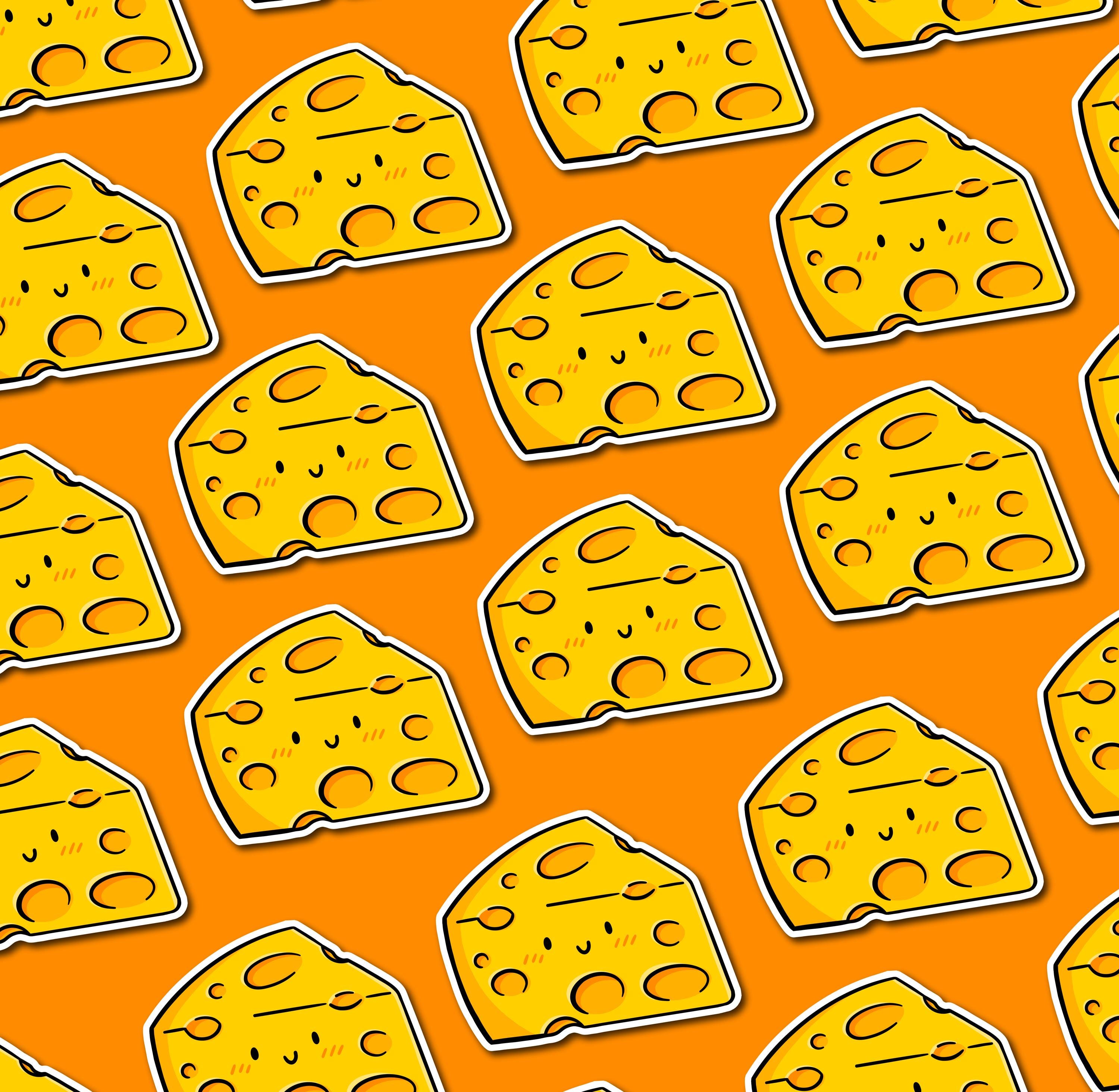 Cheese Sticker | Weatherproof Vinyl Sticker | Waterproof Sticker| Dairy ...