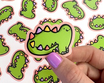 Mini Stegosaurus Vinyl Sticker | Waterproof Phone Sticker | Cute dinosaur sticker | Cute stegosaurus sticker | Cartoon dinosaur sticker