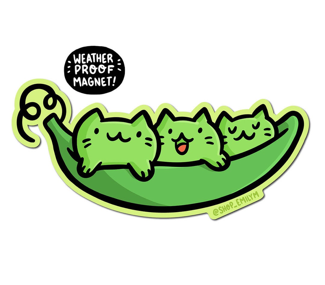 Peas Cat Waterproof Vinyl Car Peas in a Pod Cute