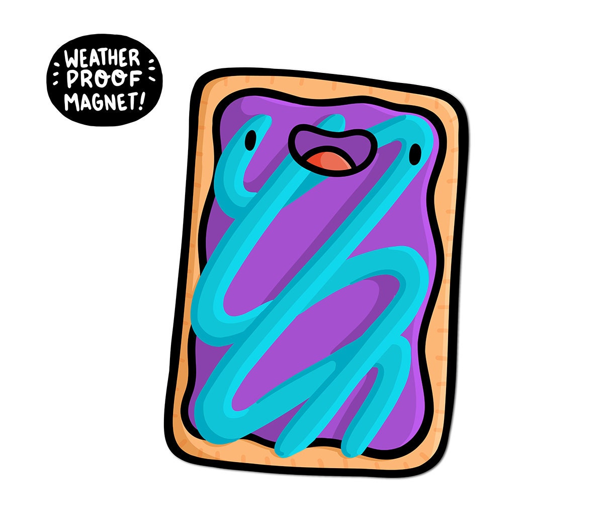 Wild Berry Pastry Magnet | Waterproof Vinyl Magnet| Kawaii Breakfast Kids Food Purple & Blue |Brunch