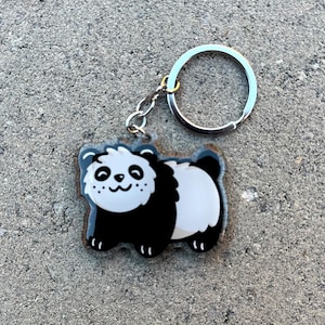 Panda Keychain | Cute Acrylic Keychain | mini panda keychain | cute panda gift | happy animal keychain | zoo animal keychain | cute bear