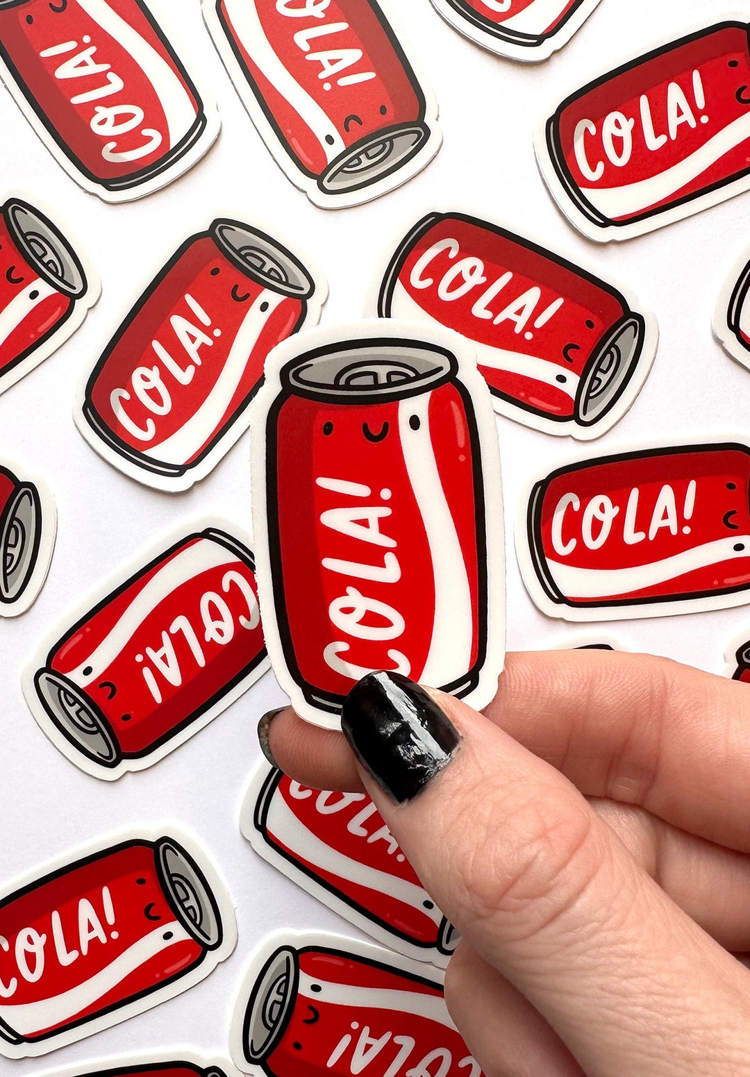Can of Cola Mini Sticker | Waterproof Sticker |kawaii Sticker | Cute ...
