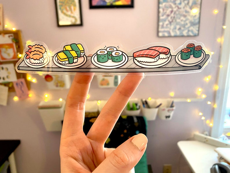 Clear Conveyor Belt Sushi Sticker Waterproof Vinyl Sticker Etsy