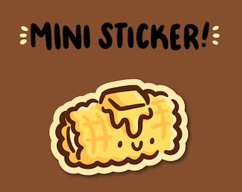 Corn on the Cob Mini Sticker | Waterproof Sticker |Kawaii food Sticker | summer food sticker | cute corn sticker | corn cob sticker | butter