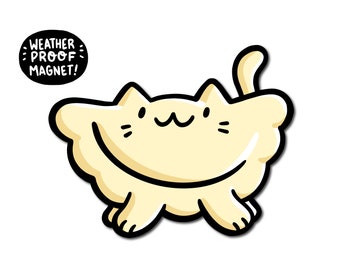 Pierogi Cat Magnet | Yinzer Gift | Die Cut Magnet | Pierogi Magnet | Yinzer Magnet | Car Magnet | Ketchup Magnet | Pittsburgh Pierogi Magnet