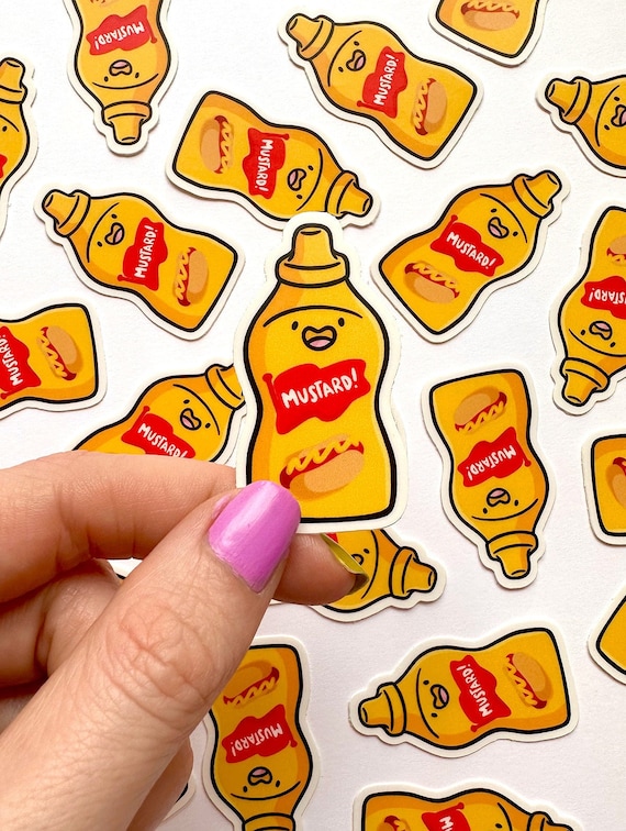 Mustard Mini Sticker Waterproof Sticker |kawaii Vinyl Sticker