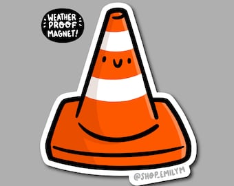 Traffic Cone Magnet | Weatherproof Magnet | Waterproof Car Magnet | Pittsburgh Baseball Magnet |Pittsburgh Cone |Orange construction cone