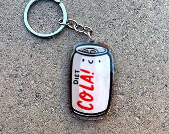 Diet Soda Keychain | Cute Acrylic Keychain | Diet pop keychain | can of pop keychain | junk food keychain |soda pop keychain |drink keychain