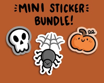 Halloween Mini Sticker Bundle | Waterproof Vinyl Mini Sticker | Kawaii drinks sticker | junk food sticker