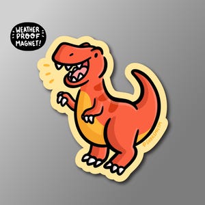 TRex-magneet | Leuke dinosaurusmagneet | kawaii-dinosaurussen | Waterdichte automagneet | magneet tyrannosaurus rex magneet t-rex | cartoon dinosaurusmagneet