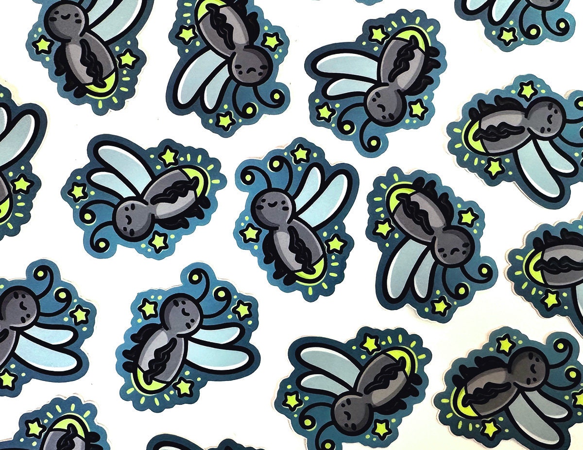 Litterbug Stickers Lightning Bug Mini Sticker | Waterproof Sticker | Kawaii Vinyl Sticker ...