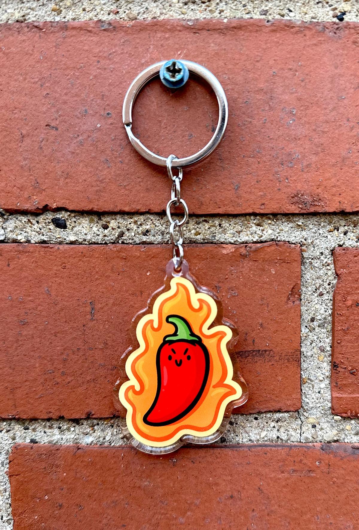 Hot Chili Pepper Keychain | Cute Acrylic Keychain | Spicy Pepper