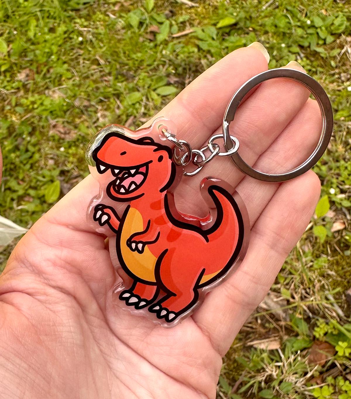 T-Rex キーホルダー | かわいいアクリルキーホルダー | かわいい