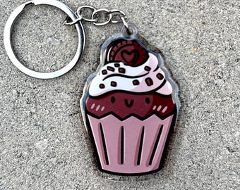チョコレートカップケーキキーホルダー | かわいいアクリル
