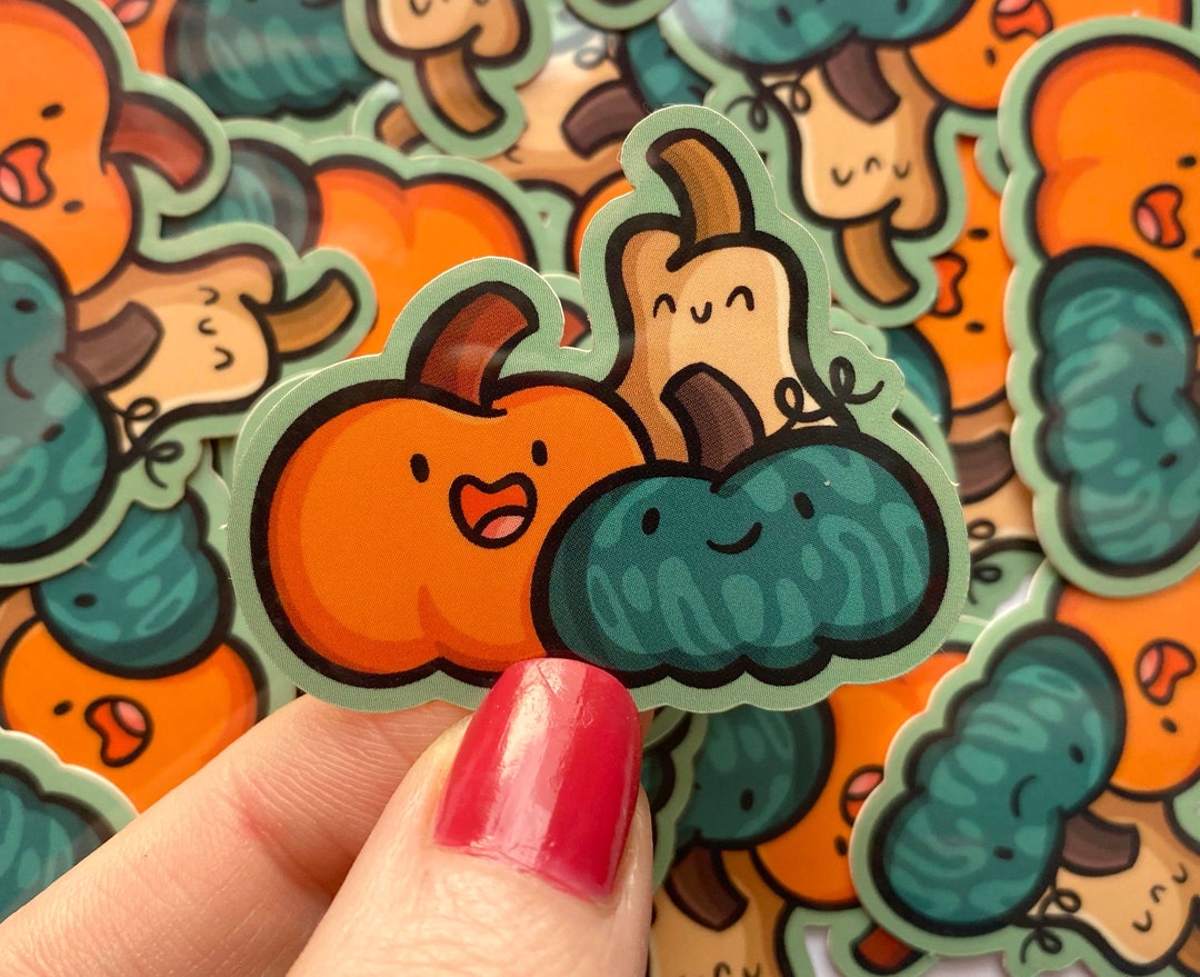 Gourds Mini Sticker | Vinyl Sticker | Waterproof Sticker | Kawaii Fall ...