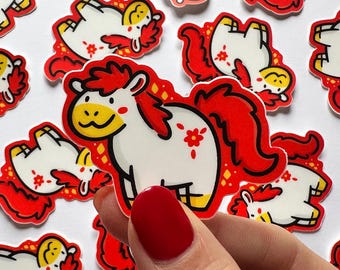 Year of the Horse Mini Sticker | zodiac sign  Sticker | birth year sticker | zodiac animals sticker | lunar new year |chinese zodiac sticker