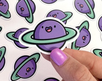 Saturn Aufkleber | Wasserfester Handy Aufkleber | Weltraum Aufkleber | niedlicher Planetenaufkleber | Saturn Aufkleber | Niedlicher Weltraum Sticker